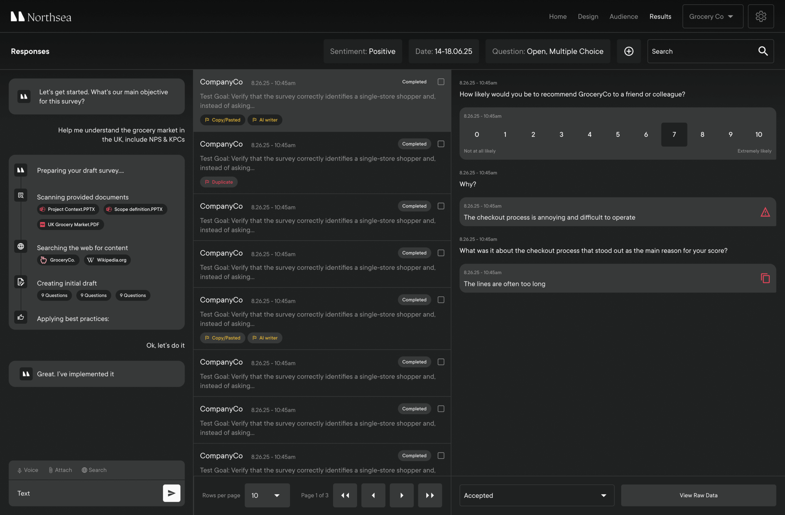 Results – Individual Responses